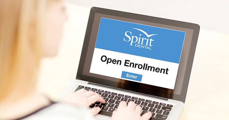 Computer with open enrollment screen